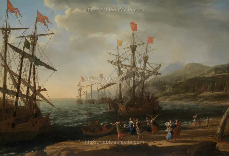The Trojan Women Setting Fire to Their Fleet by Claude Lorrain (Claude Gellée) apercu
