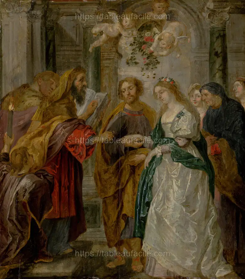 The betrothal of the virgin mary, Peter Paul Rubens apercu