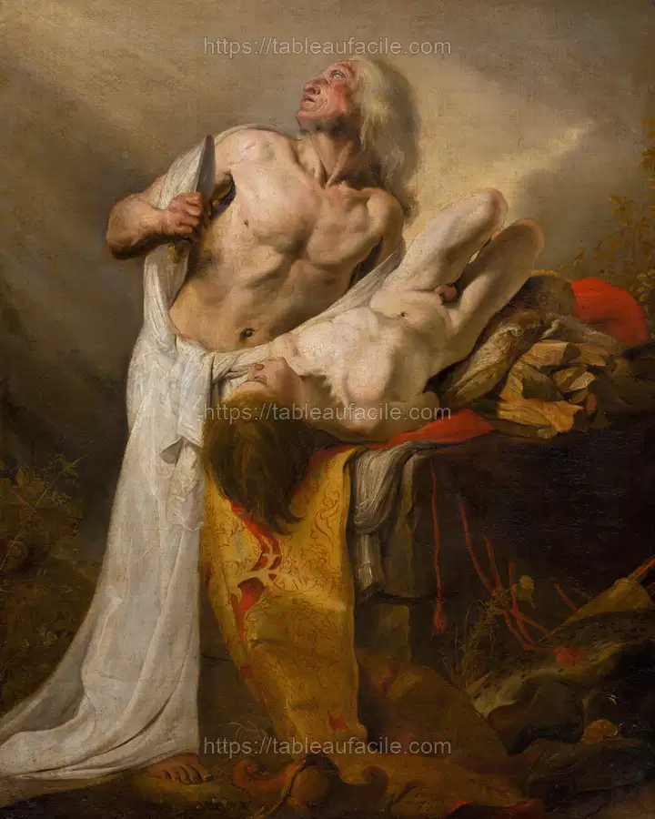 The sacrifice of isaac by Pieter De Grebber apercu