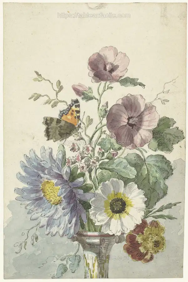 Bouquet of Flowers with a Butterfly (1763 - 1825) apercu