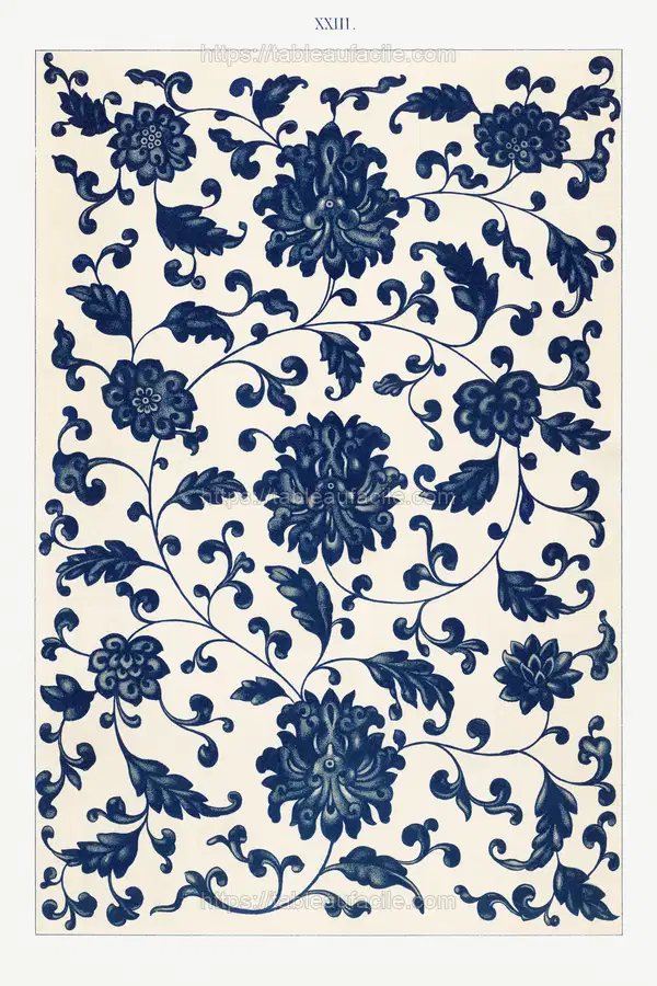 Blue flower pattern 9 apercu