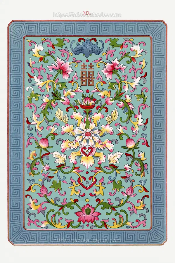 Chinese floral illustration 1 apercu