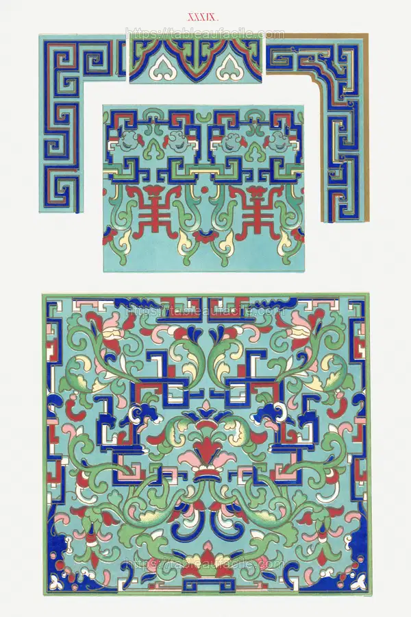 Chinese floral illustration 11 apercu