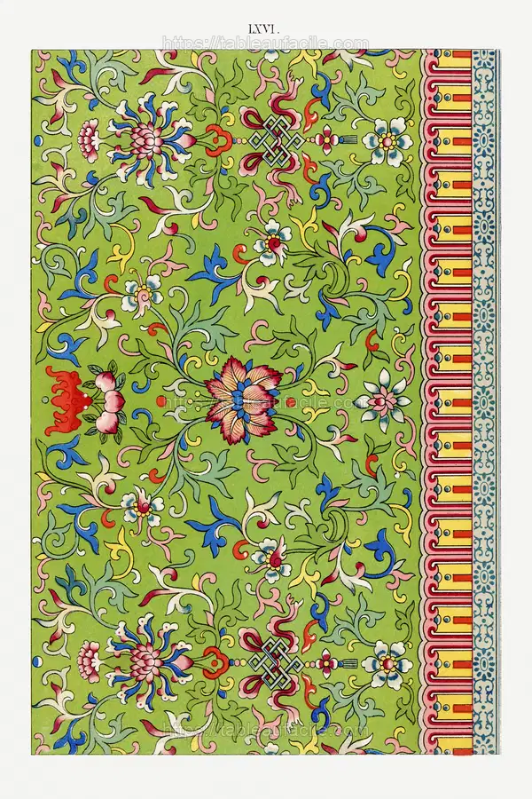 Green floral pattern apercu