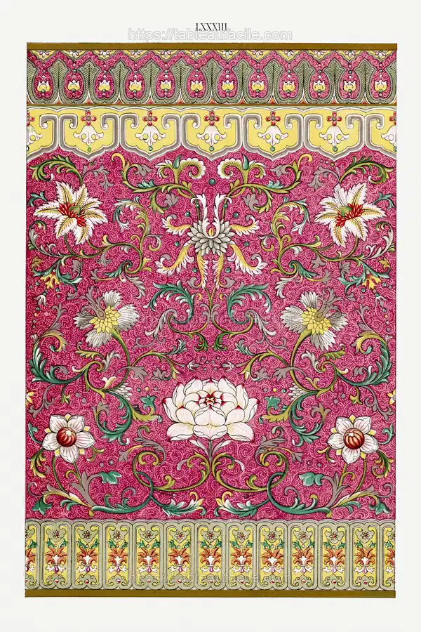 Pink floral pattern 4 apercu