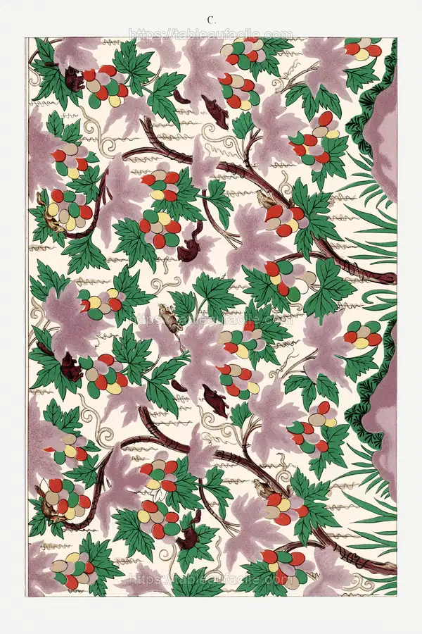 Pink flower pattern apercu