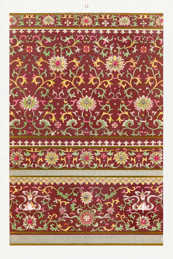 Red flower pattern 1 apercu