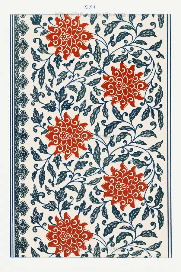 Red flower pattern 3 apercu