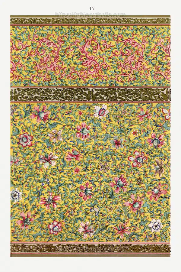 Yellow flower pattern 2 apercu