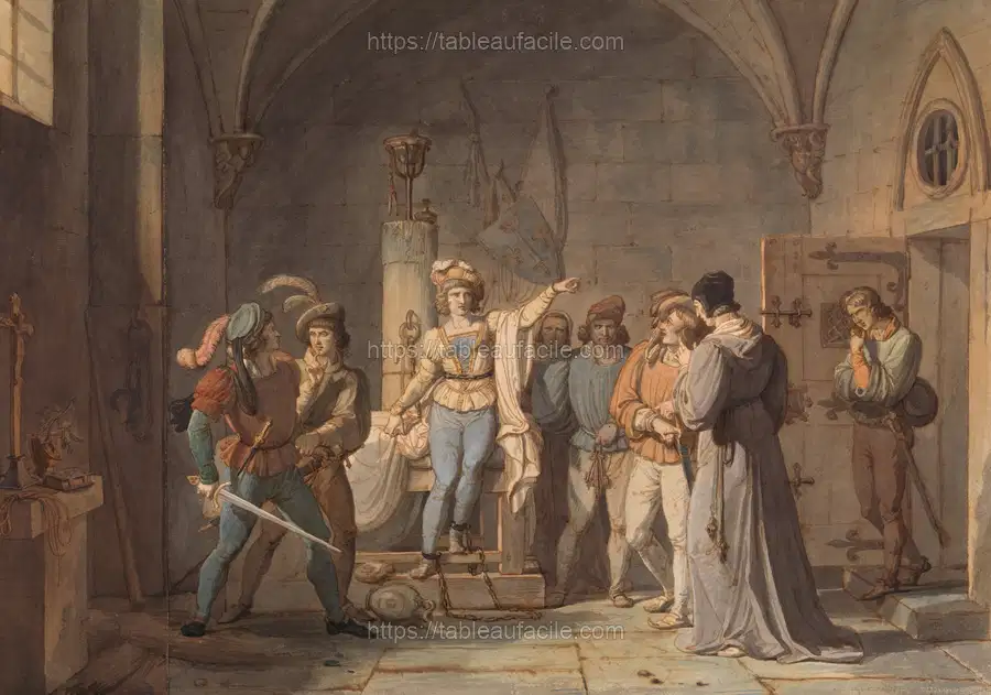 Joan of Arc Imprisoned in Rouen by Pierre Henri Revoil apercu