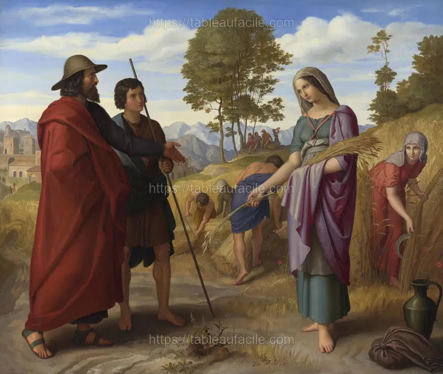 Julius Schnorr von Carolsfeld- Ruth im Feld des Boaz apercu