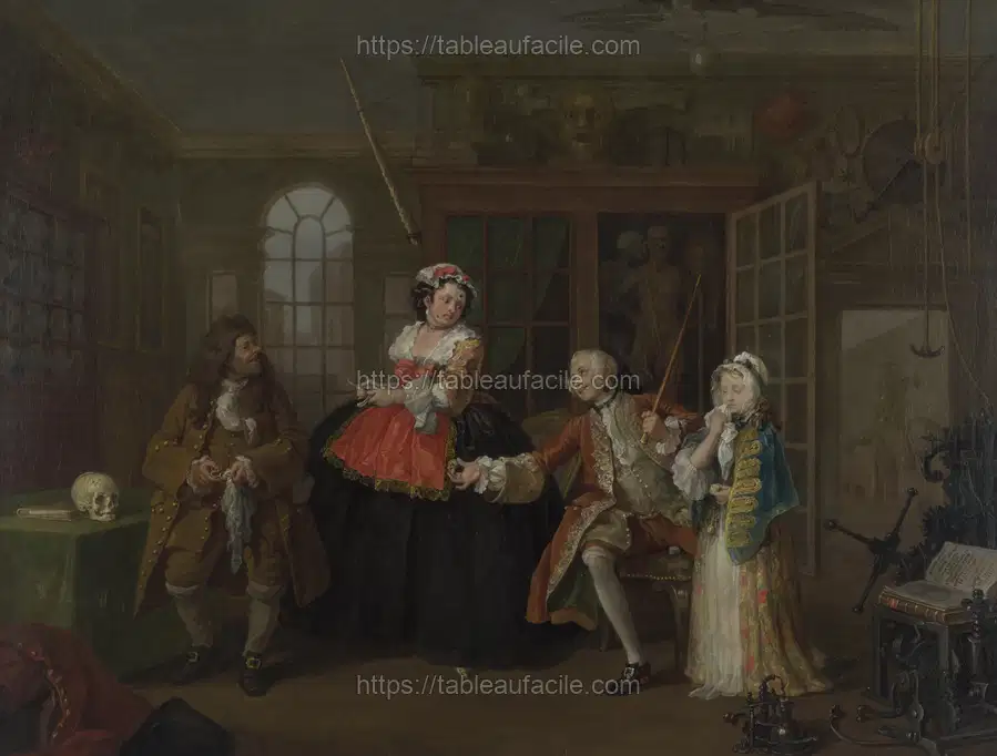 Marriage A-la-Mode 3, The Inspection. William Hogarth apercu