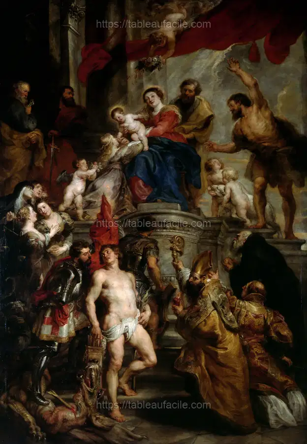Mystic marriage of Saint Catherine of Alexandria Madonna and Child by Peter Paul Rubens apercu
