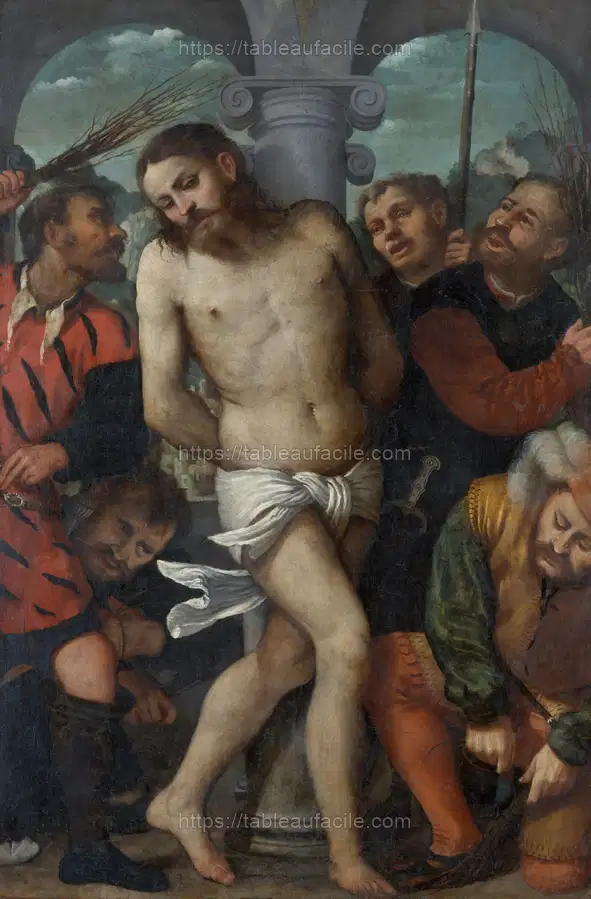 The Flagellation_ (reverse) The Madonna of Mercy by Girolamo Romanino apercu