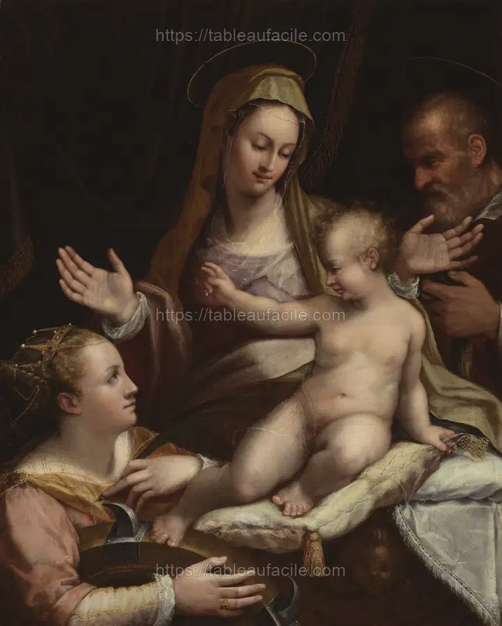 The Holy Family with Saint Catherine of Alexandria by Lavinia Fontana apercu