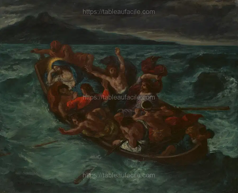 Christ Asleep during the Tempest by Eugène Delacroix apercu