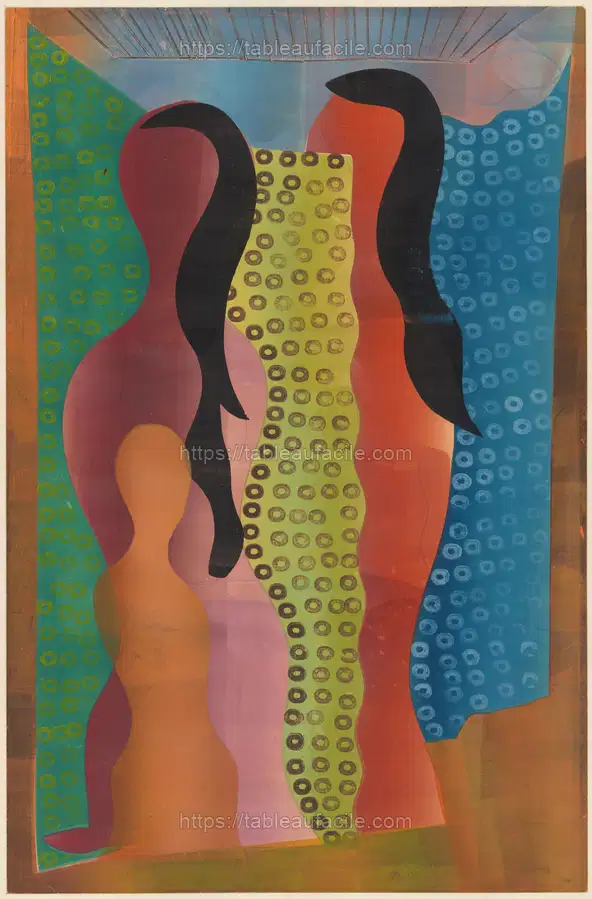 Compositie met figuren (1944) by Hendrik Nicolaas Werkman apercu
