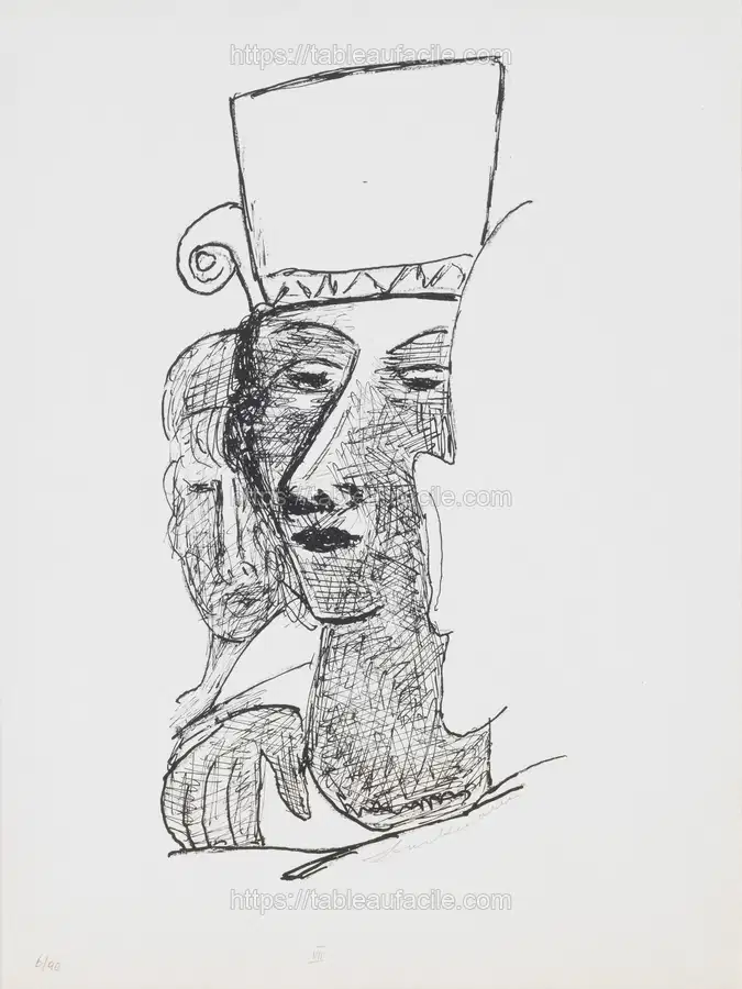 Dancing Couple, plate 7 from the portfolio “Day and Dream” by Max Beckmann apercu