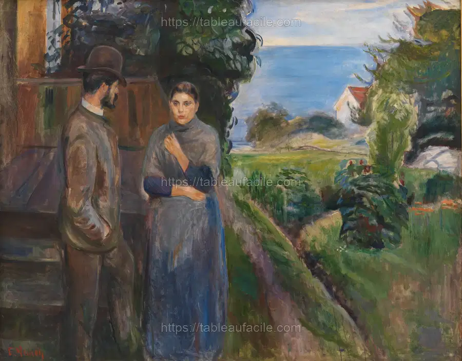 Evening passion by Edvard Munch apercu
