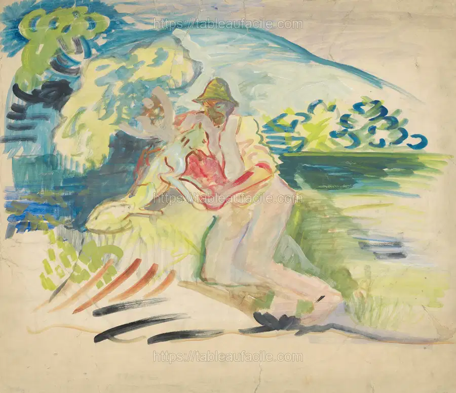 Man with a dog by Arnold Peter Weisz Kubínčan apercu