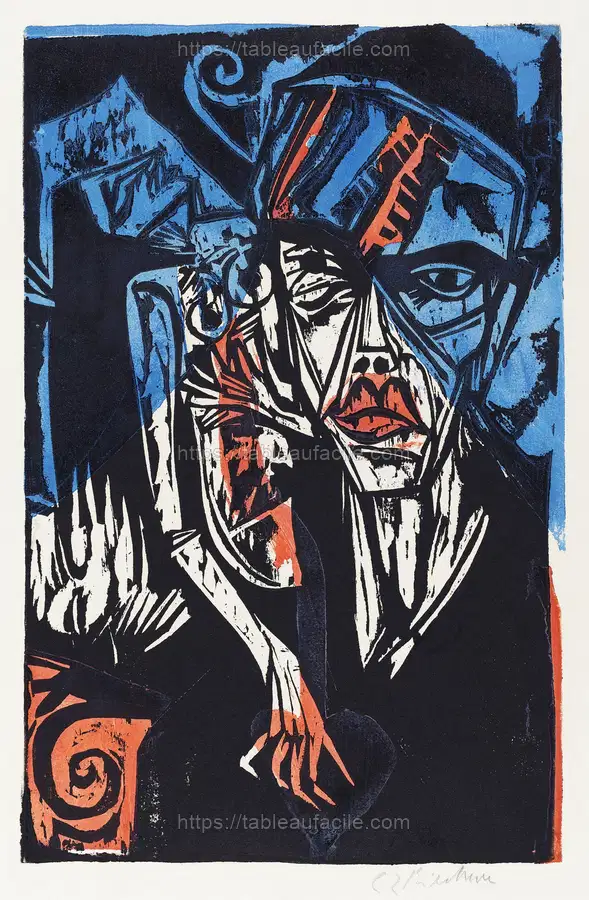 Peter Schlemihl_s Wondrous Story Battles. The Agonies of Love (1915)  Ernst Ludwig Kirchner apercu