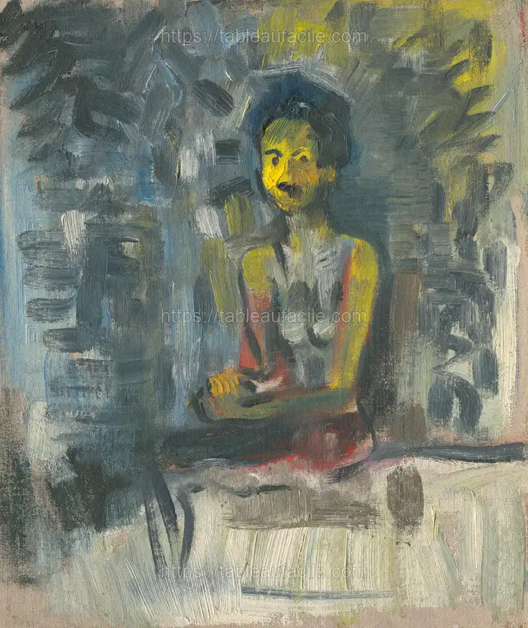 Seated woman by Arnold Peter Weisz Kubínčan apercu