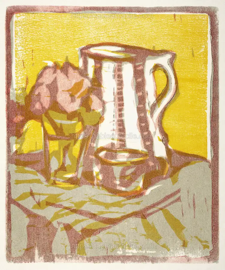Still life with pitcher and flowers (1907)Ernst Ludwig Kirchner apercu
