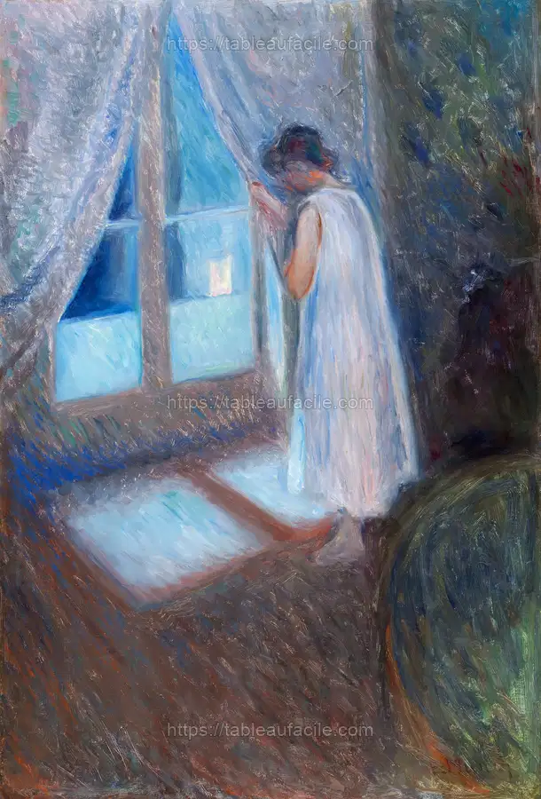 The Girl by the Window (1893) by Edvard Munch apercu