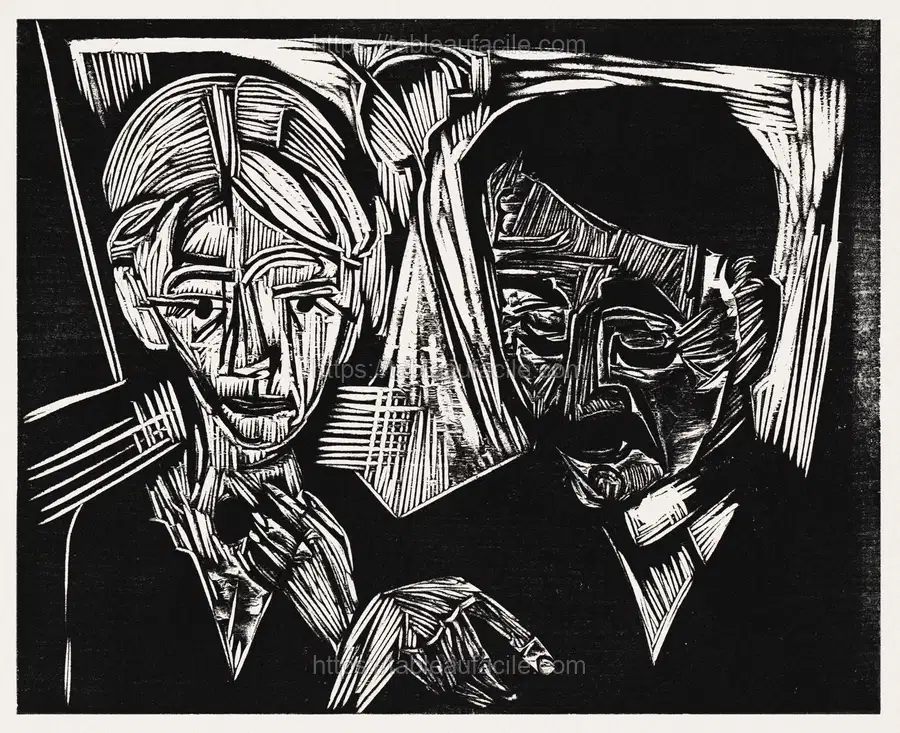 The Married Couple Müller (1919) Ernst Ludwig Kirchner apercu