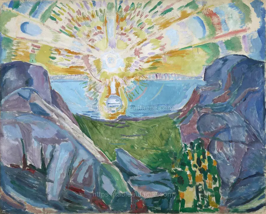The Sun (1910s) oil painting art by Edvard Munch apercu