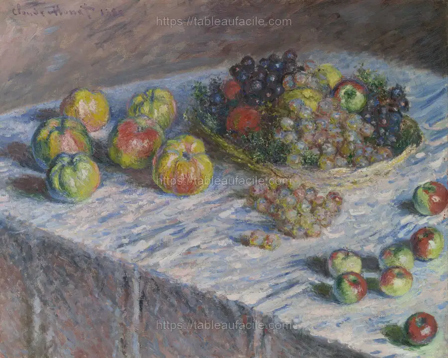 Apples and Grapes by Claude Monet apercu