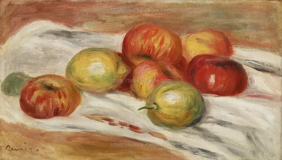 Apples, Orange, and Lemon (Pommes, oranges et citrons) (1911) by Pierre-Auguste Renoir apercu