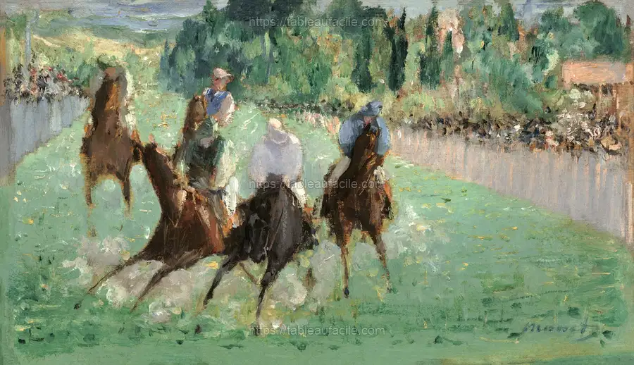 At the Races (c.1875) Edouard Manet apercu