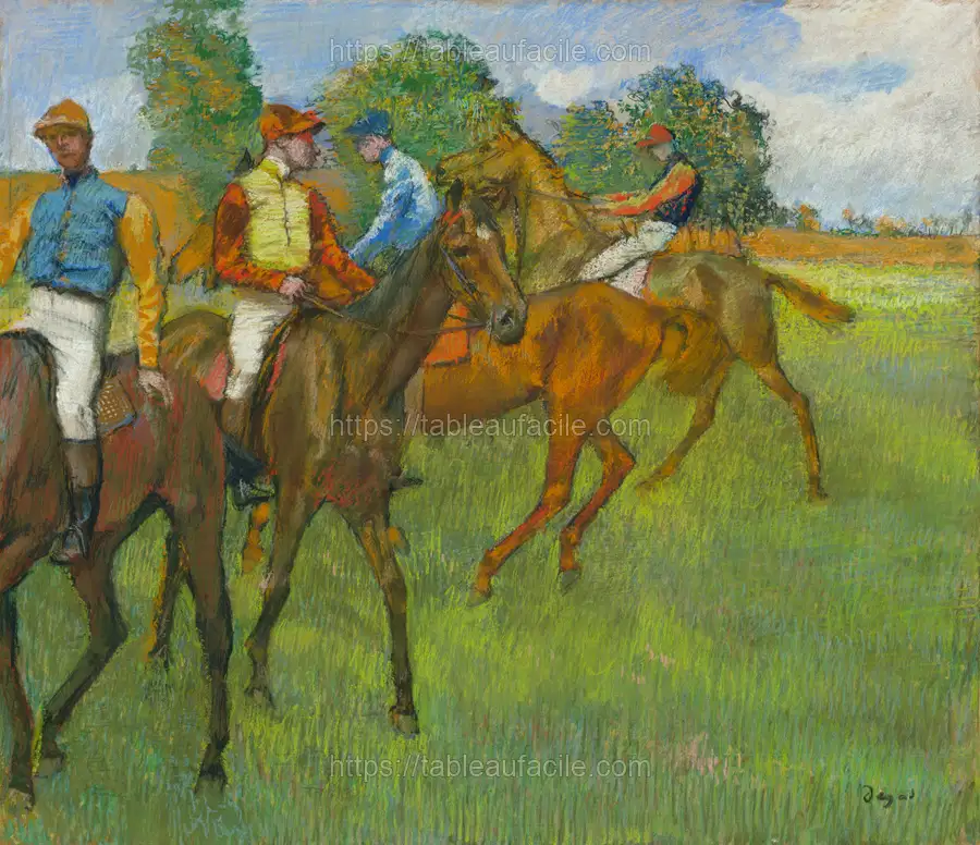 Before the Race (1887–1889) the famous Edgar Degas apercu