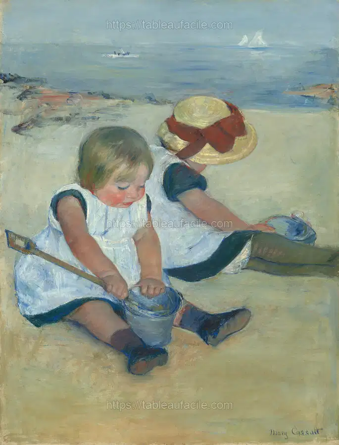 Children Playing on the Beach (1884) by Mary Cassatt apercu