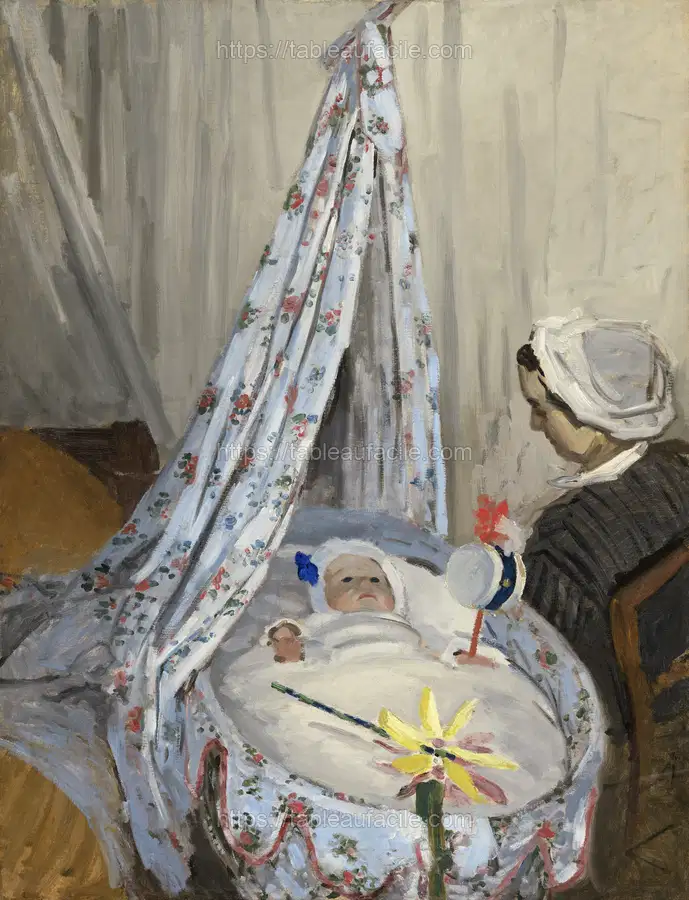Claude Monet_s The Cradle - Camille with the Artist_s Son Jean (1867) apercu