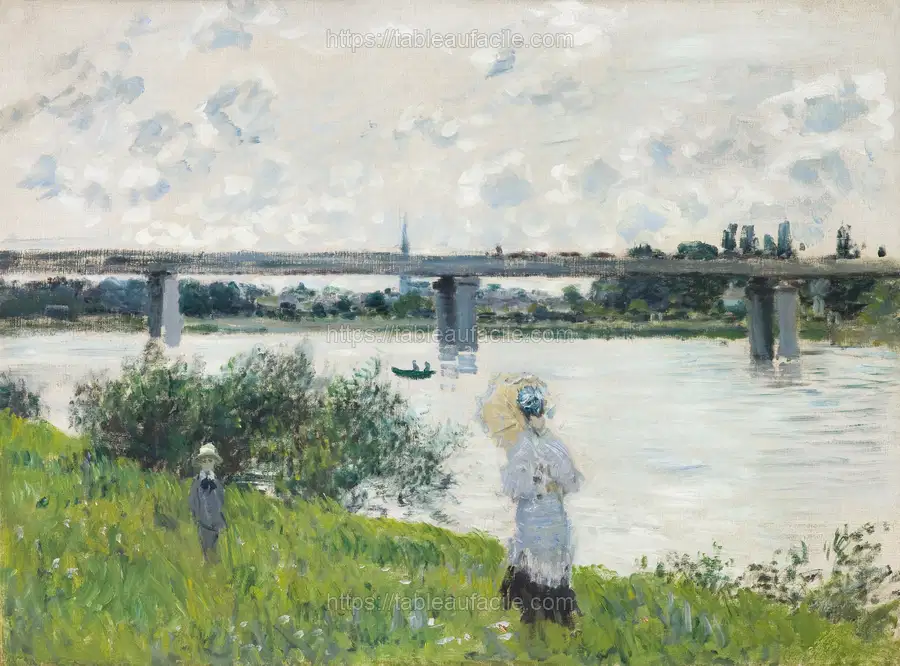 Claude Monet_s The Promenade with the Railroad Bridge, Argenteuil (1874 apercu