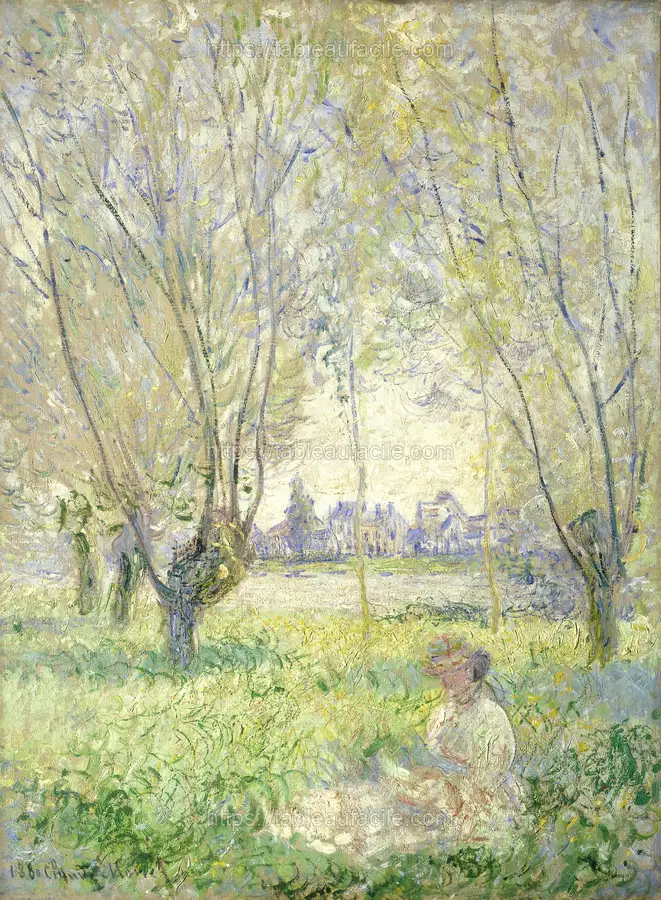 Claude Monet_s Woman Seated under the Willows (1880) apercu