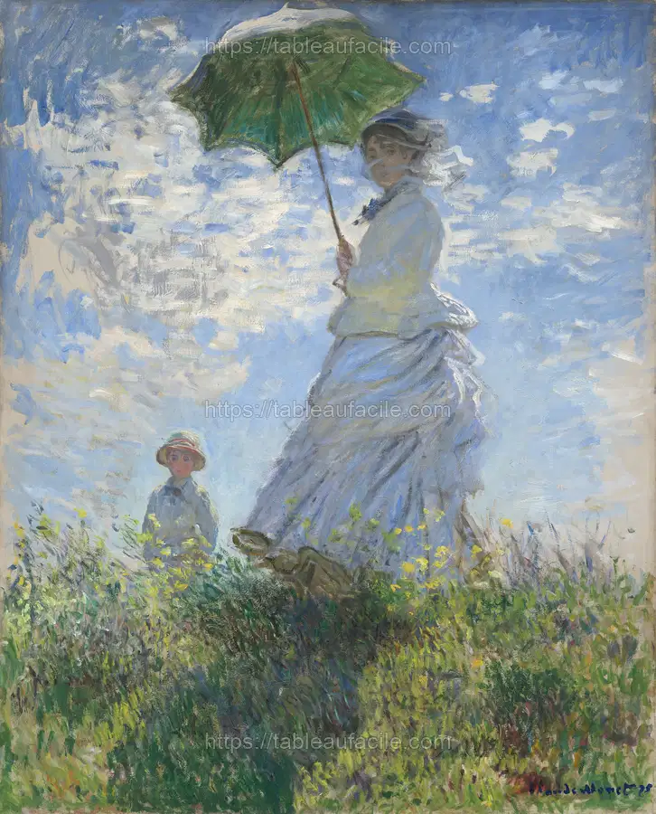 Claude Monet_s Woman with a Parasol - Madame Monet and Her Son (1875) apercu