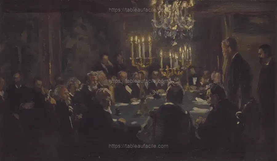 Composition sketch for A Meeting in the Society of Sciences in the Society of Sciences by P.S. Krøyer apercu