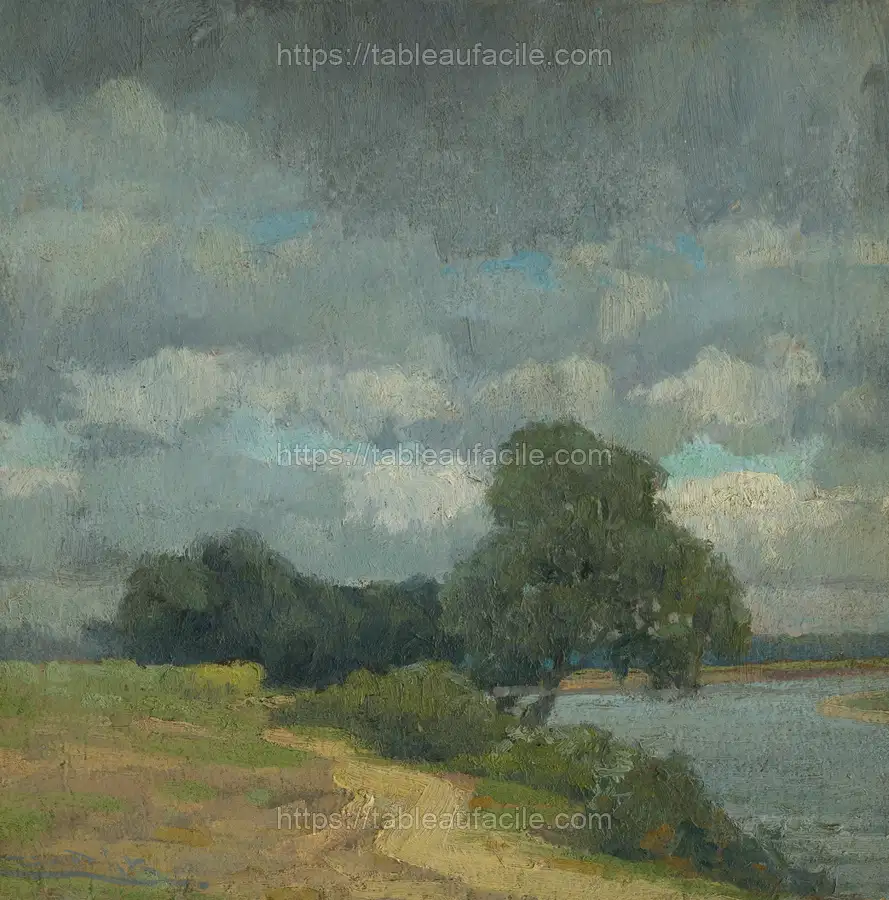 Country with hornád by Lajos Csordák apercu