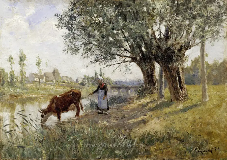 Countryside near Grez-sur-Loing (1889) Camille Pissarro apercu