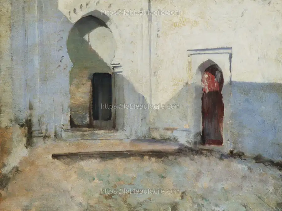 Courtyard, Tétouan, Morocco (ca. 1879–1880) by John Singer Sargent apercu