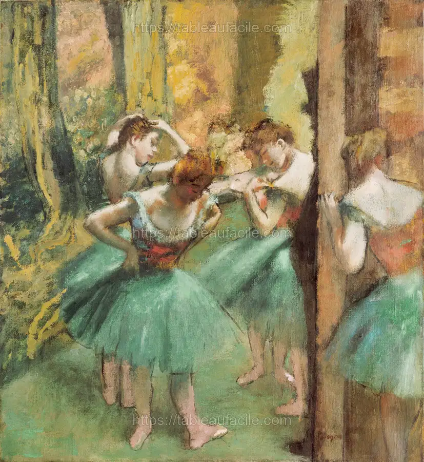Dancers, Pink and Green (ca. 1890) Edgar Degas apercu