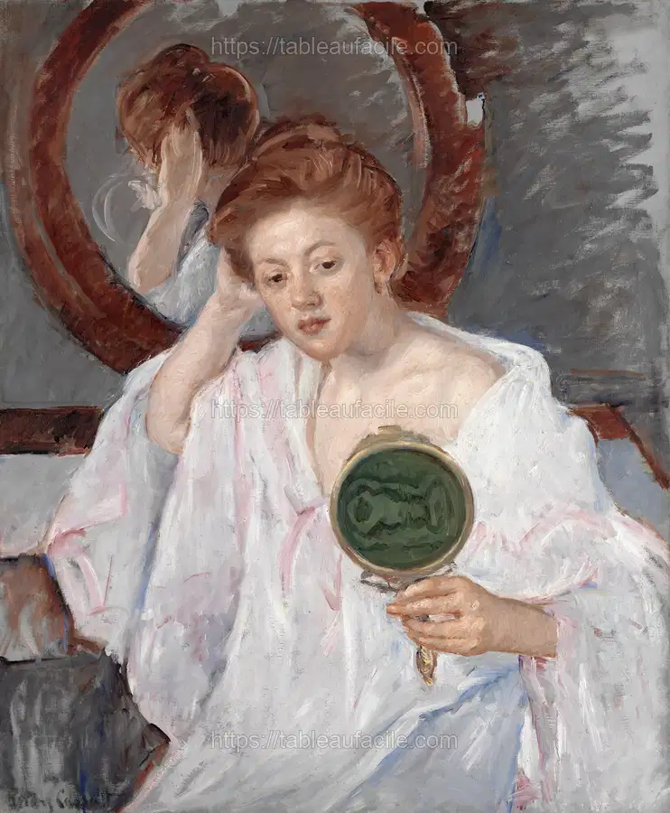 Denise at Her Dressing Table (ca. 1908–1909) Mary Cassatt apercu