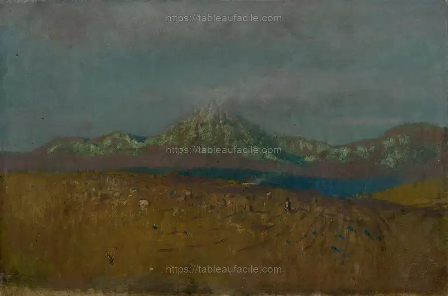 Digging out potatoes under the tatras by László Mednyánszky apercu