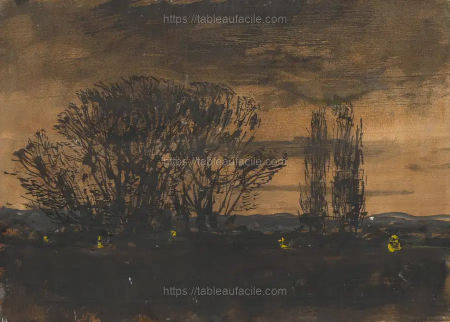 Early evening by László Mednyánszky apercu