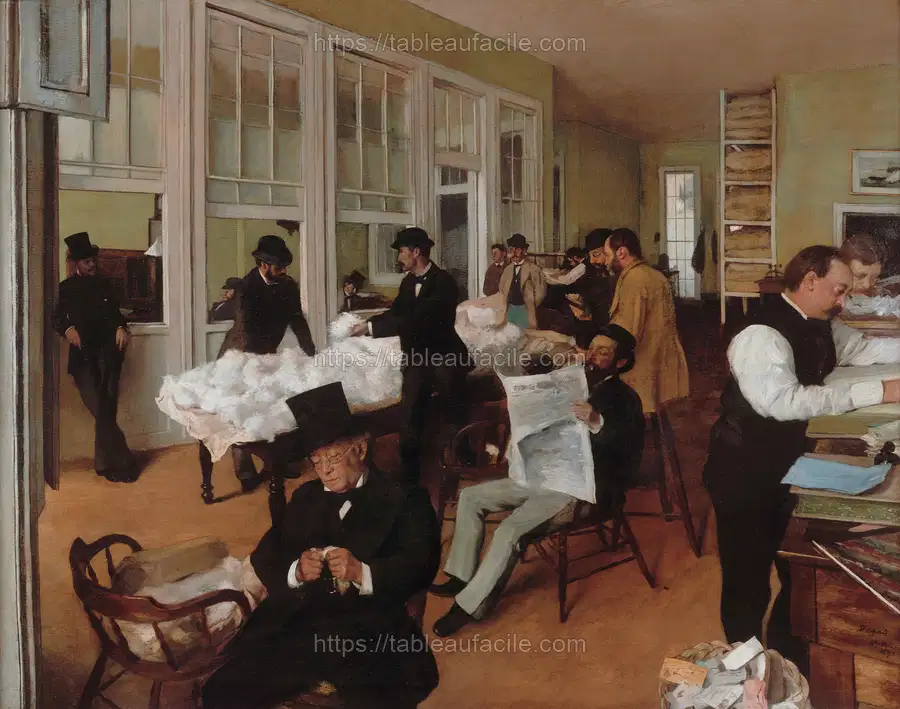 Edgar Degas_s A Cotton Office in New Orleans (1873) apercu