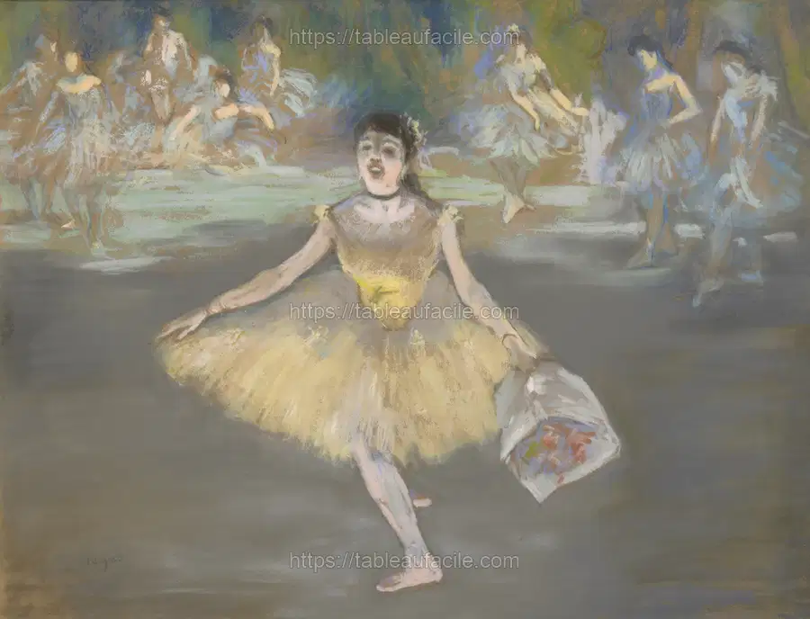 Edgar Degas_s Dancer with a Bouquet famous painting. apercu