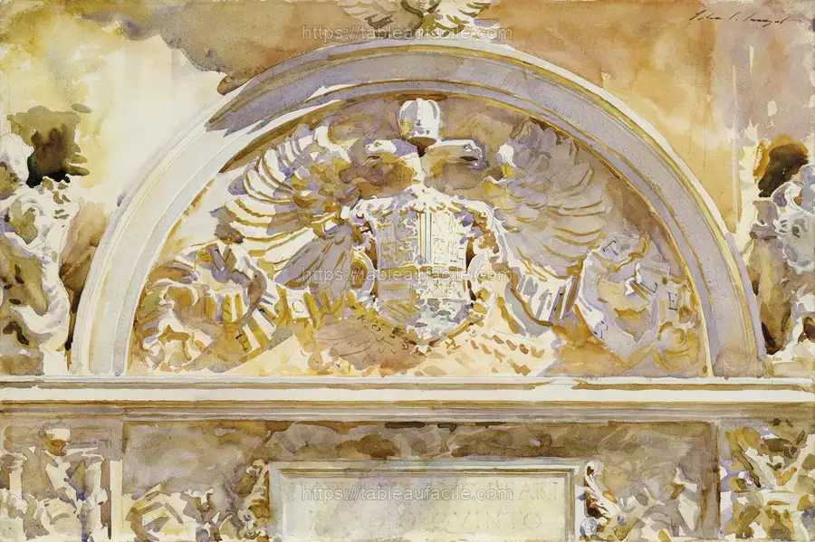 Escutcheon of Charles V of Spain (1912) by John Singer Sargent apercu